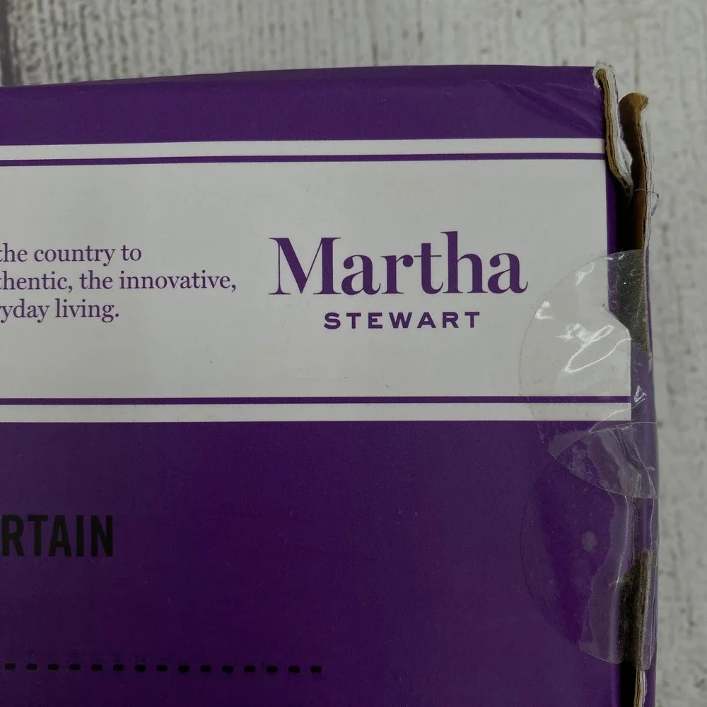Martha Stewart Shower Curtain Black Waffle Weave Tassel Ghost Halloween Spooky